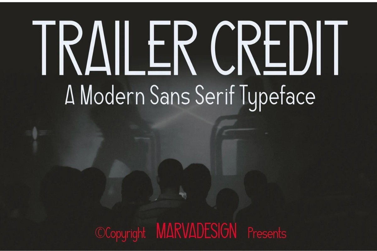 Пример шрифта Trailer Credit Regular