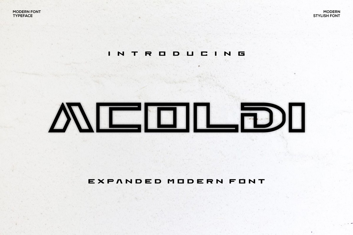 Пример шрифта Acoldi Regular