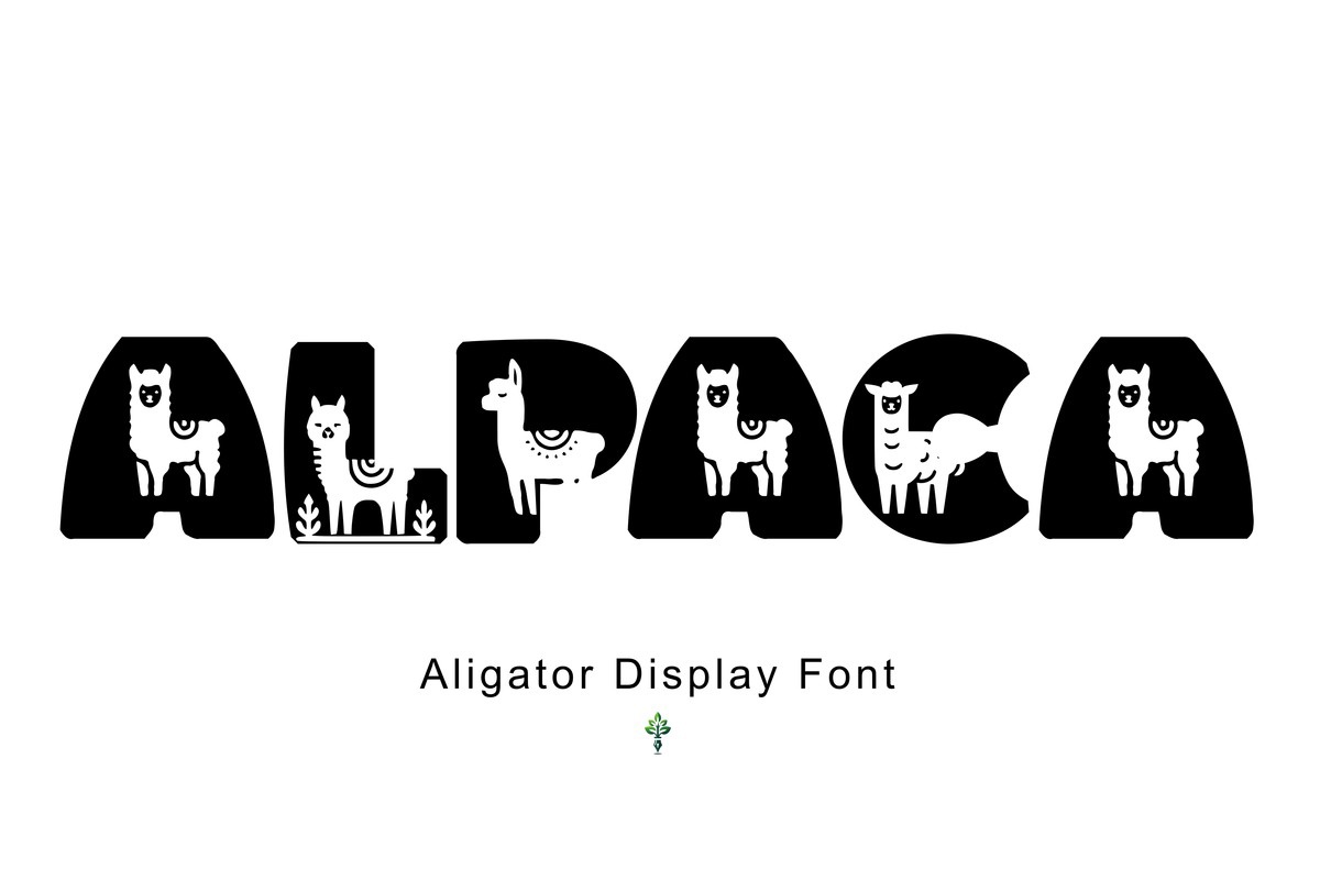 Пример шрифта Alpaca Regular