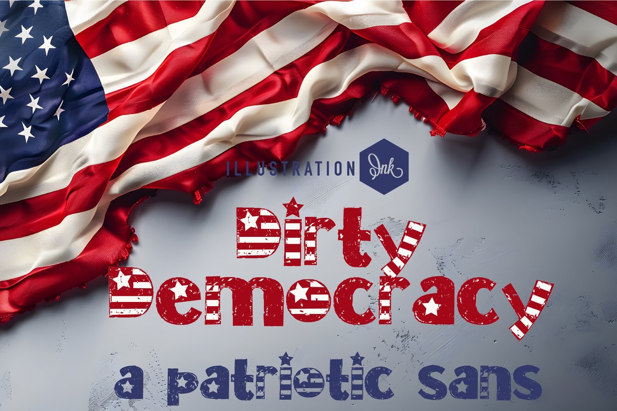 Пример шрифта ZP Dirty Democracy Regular