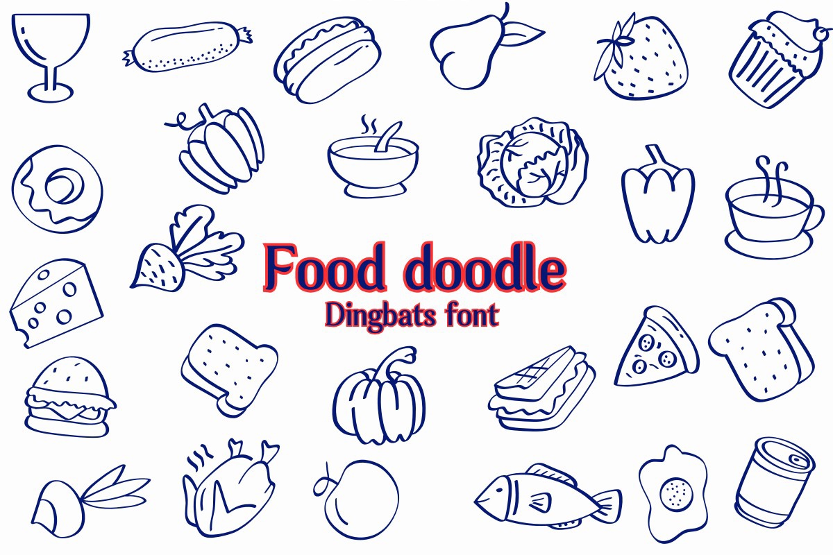 Пример шрифта Food Doodle Regular
