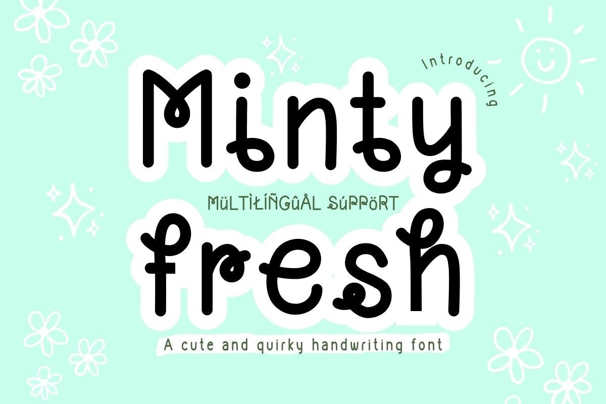 Пример шрифта Minty Fresh Regular