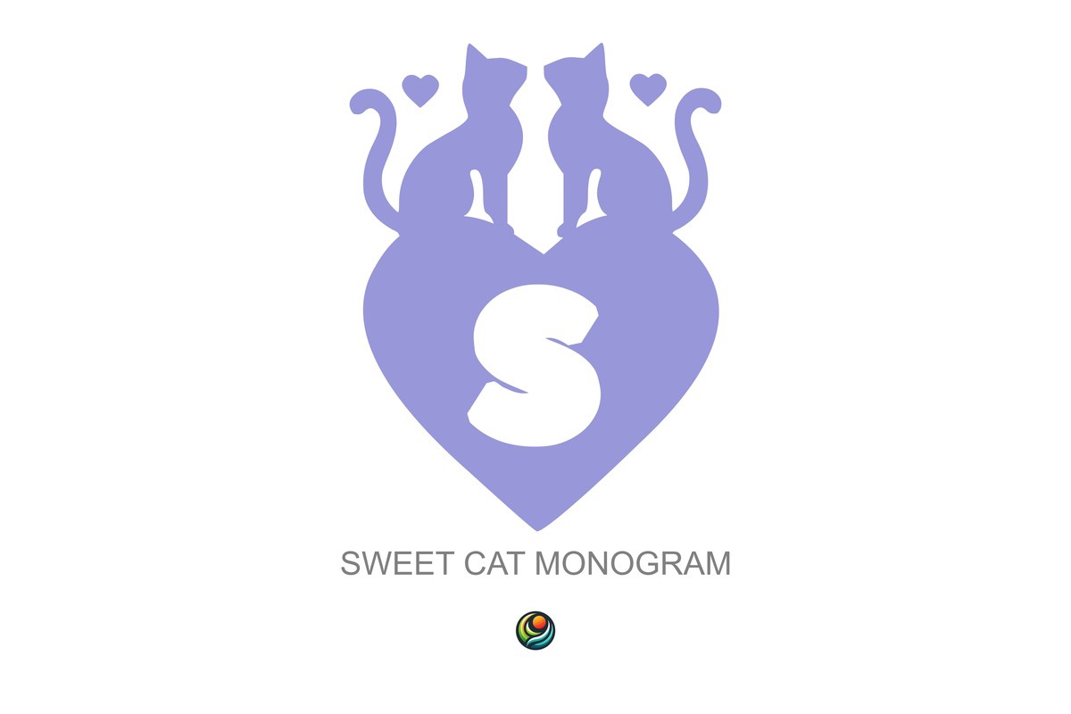 Пример шрифта Sweet Cat Monogram Regular