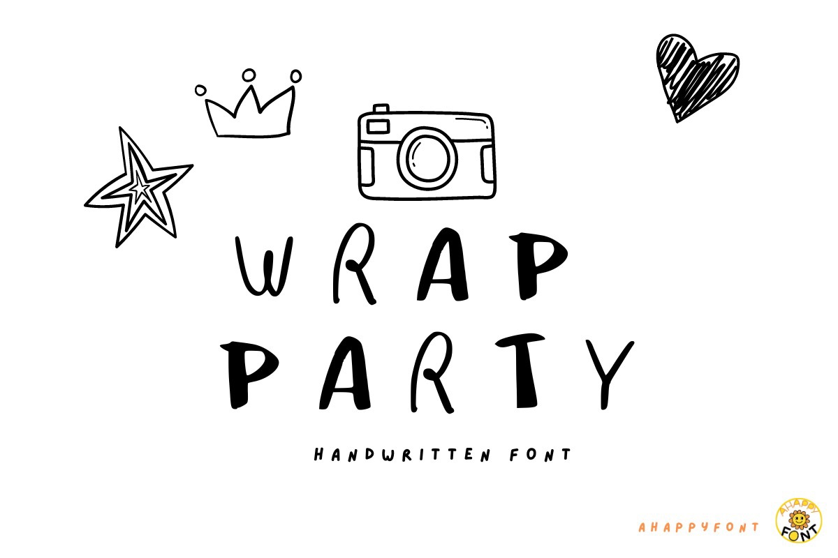 Пример шрифта Wrap Party Regular