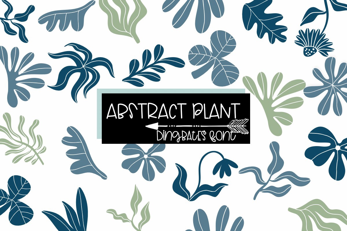 Пример шрифта Abstract Plants Regular