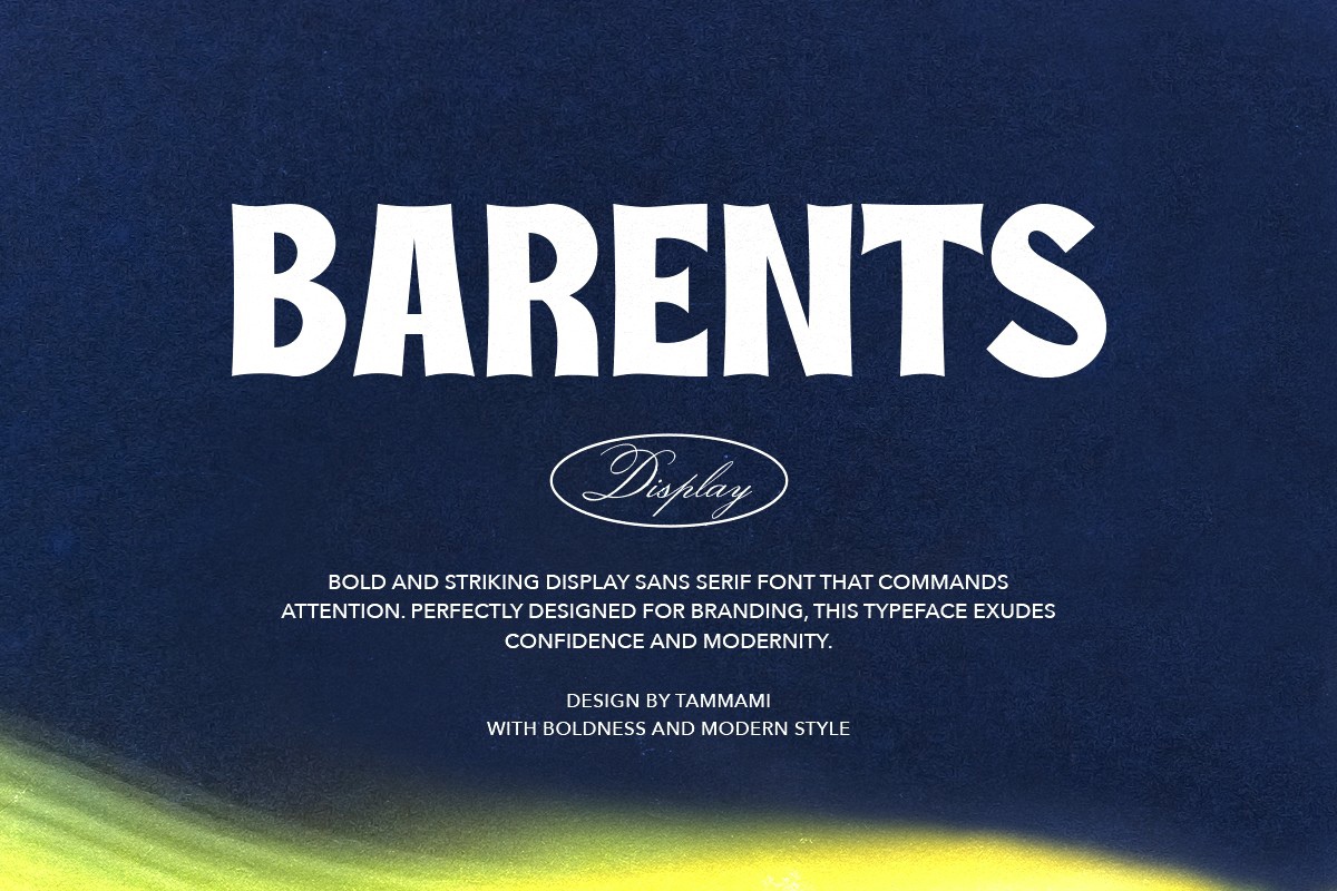 Пример шрифта Barents Regular