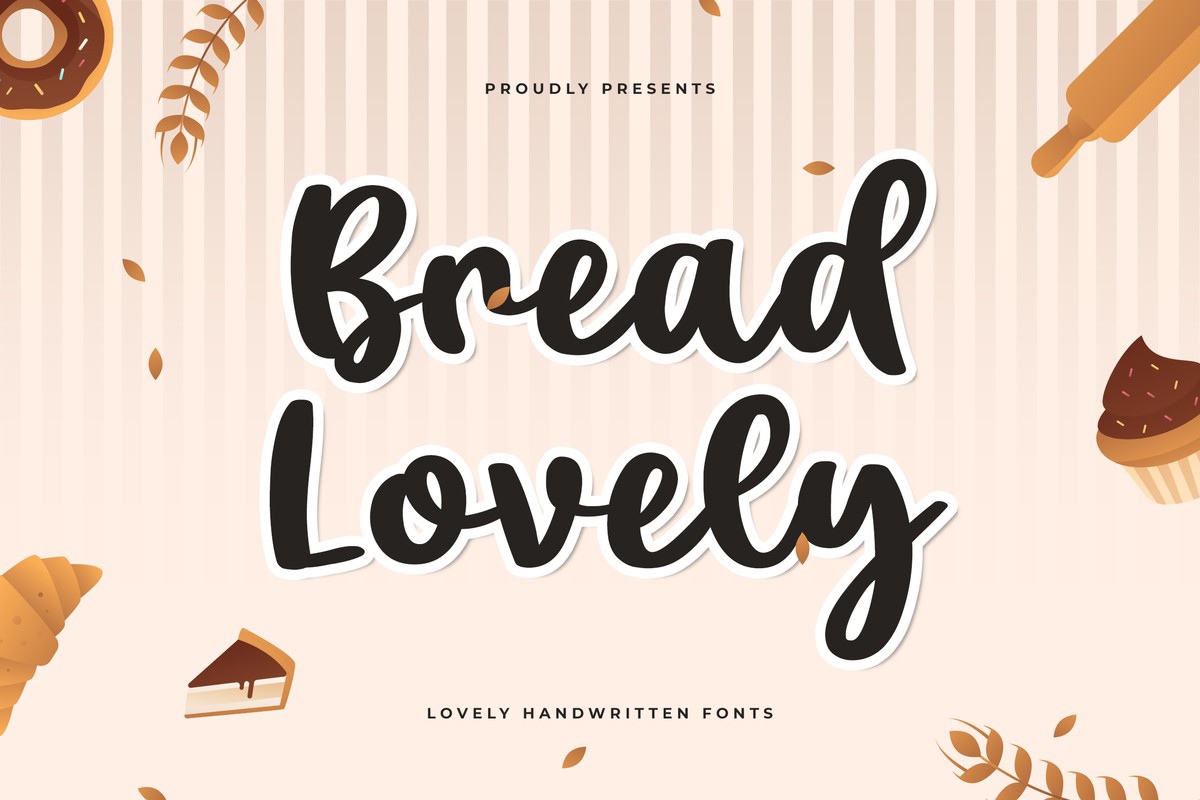 Пример шрифта Bread Lovely Regular