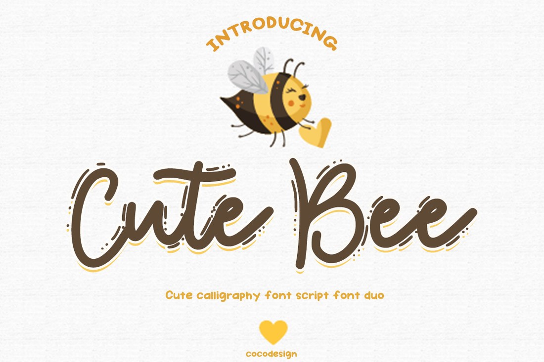 Пример шрифта Cute Bee Regular