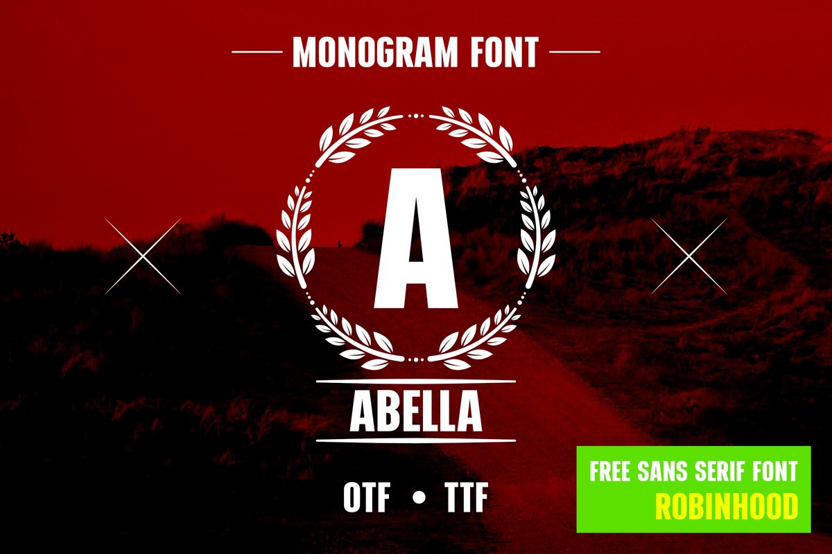 Пример шрифта Flower Wreath Monogram Regular