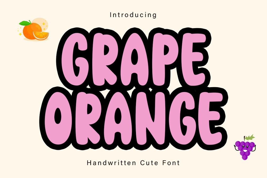 Пример шрифта Grape Orange Regular