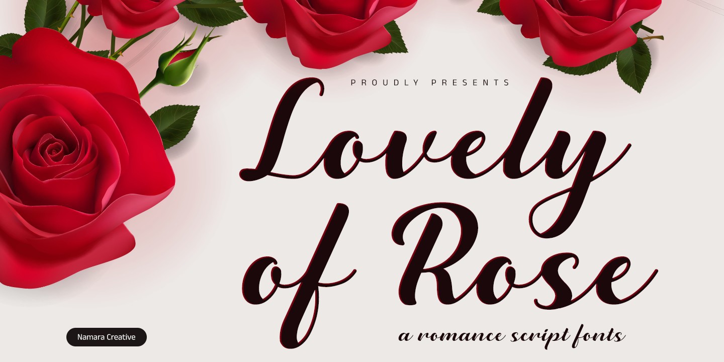 Пример шрифта Lovely Rose Regular