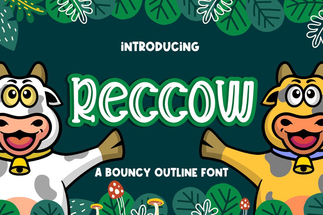 Пример шрифта Reccow Regular