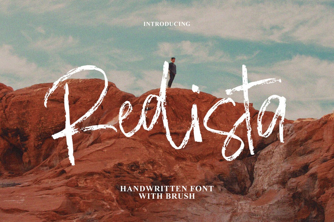 Пример шрифта Redista Brush Regular