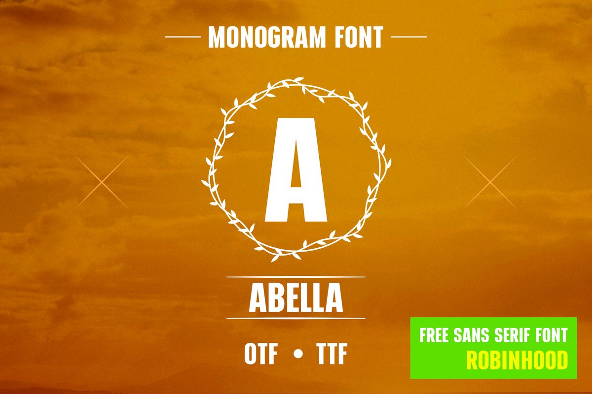 Пример шрифта Wreath Monogram Regular