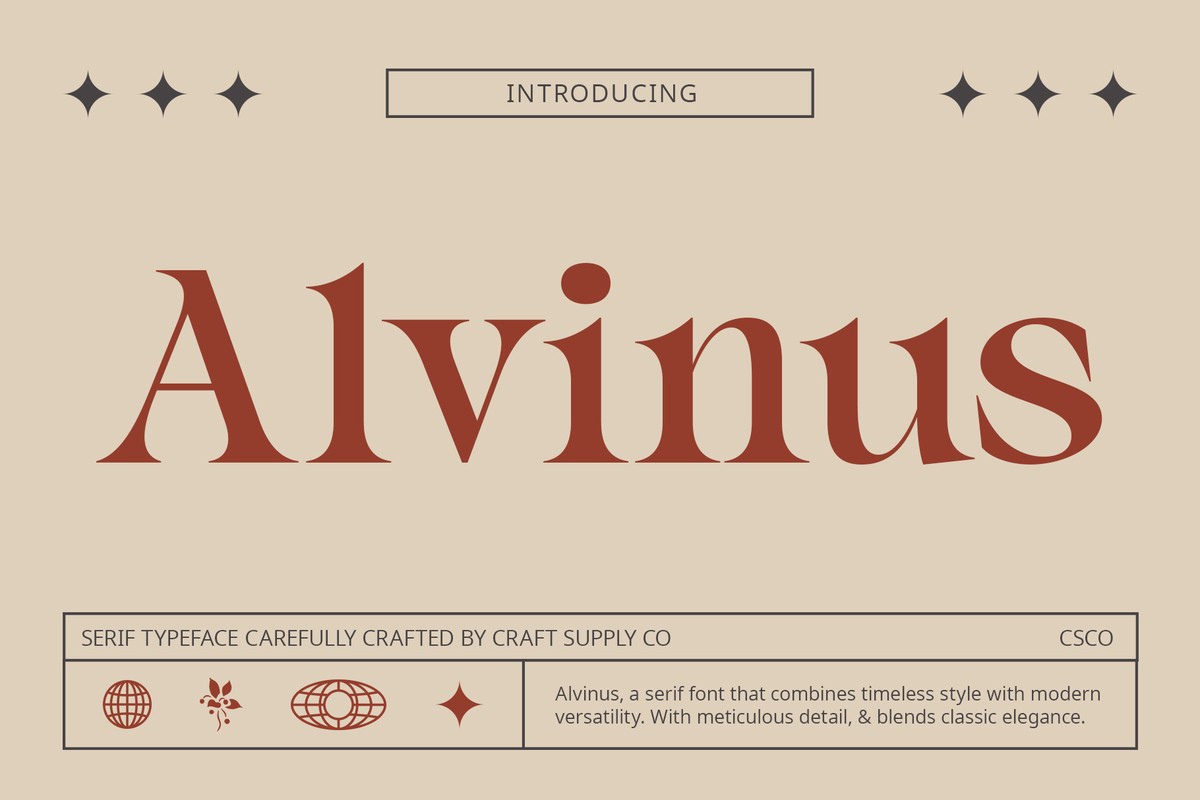 Пример шрифта Alvinus Regular