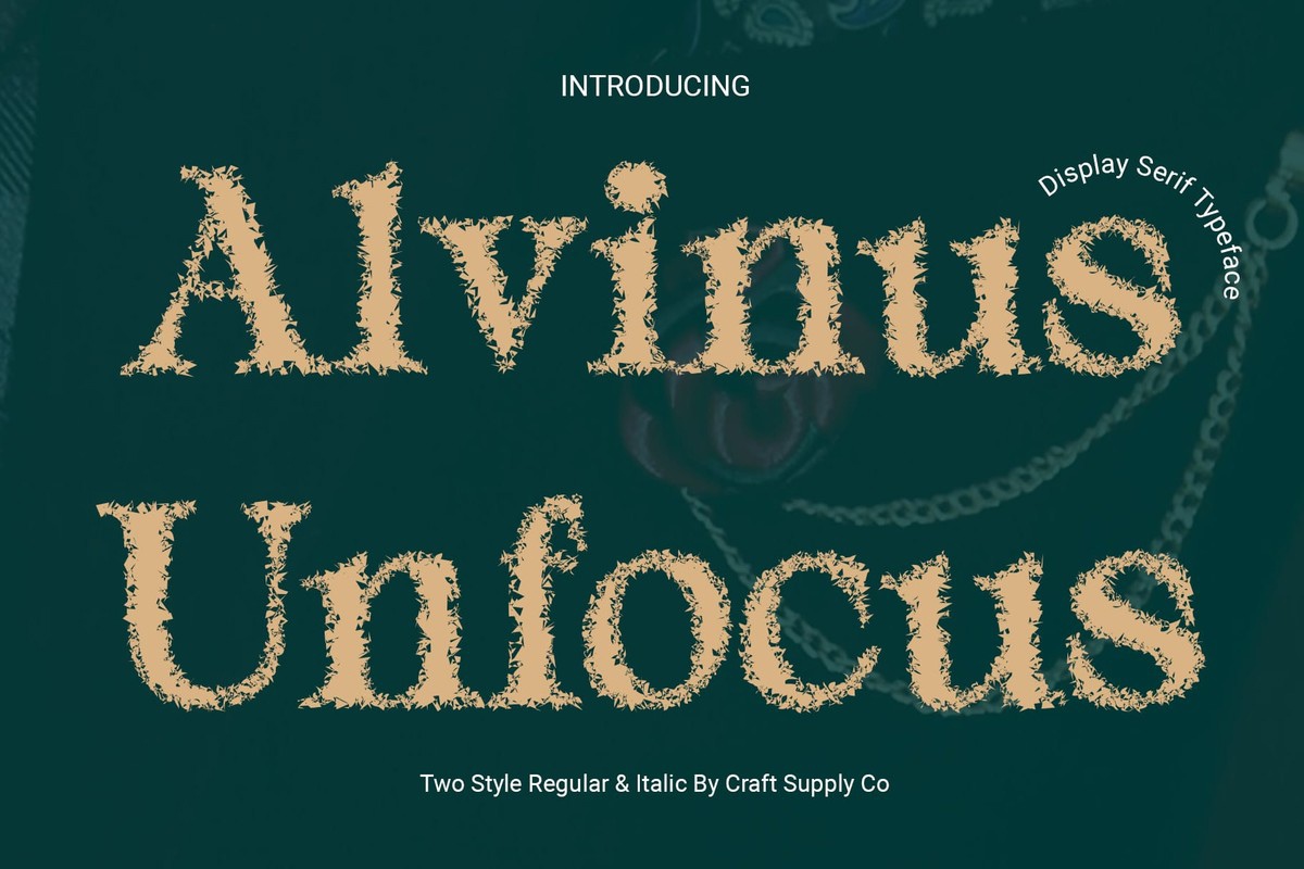 Пример шрифта Alvinus Unfocus Regular