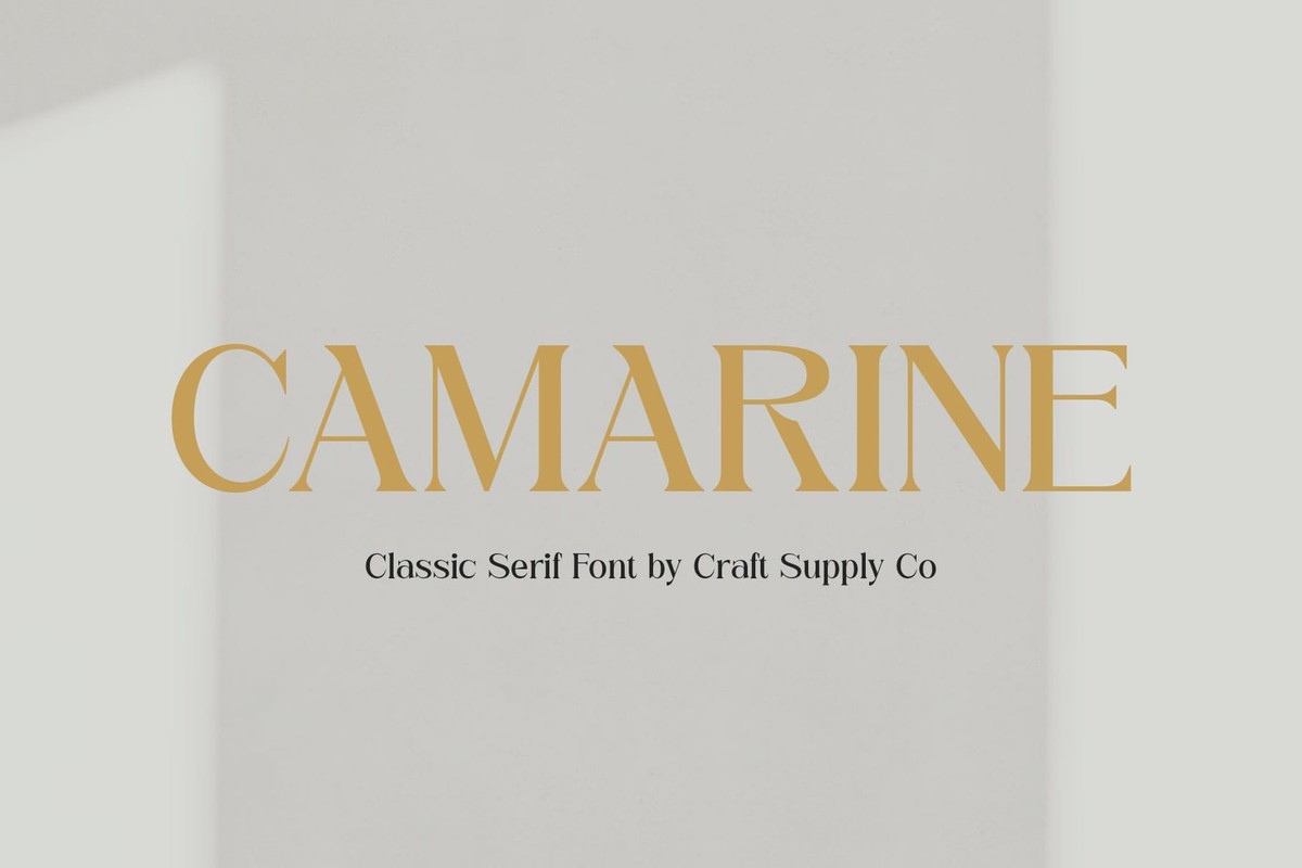 Пример шрифта Camarine Regular