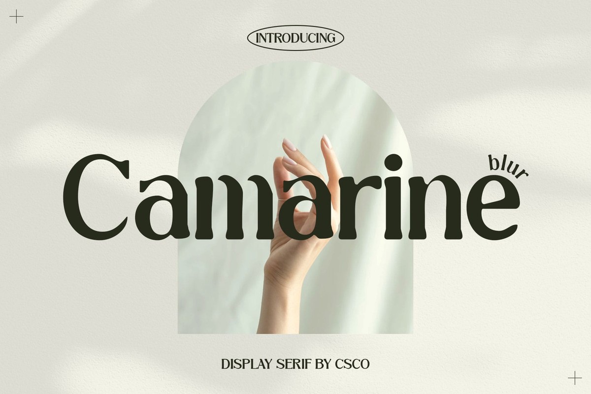 Пример шрифта Camarine Blur Regular