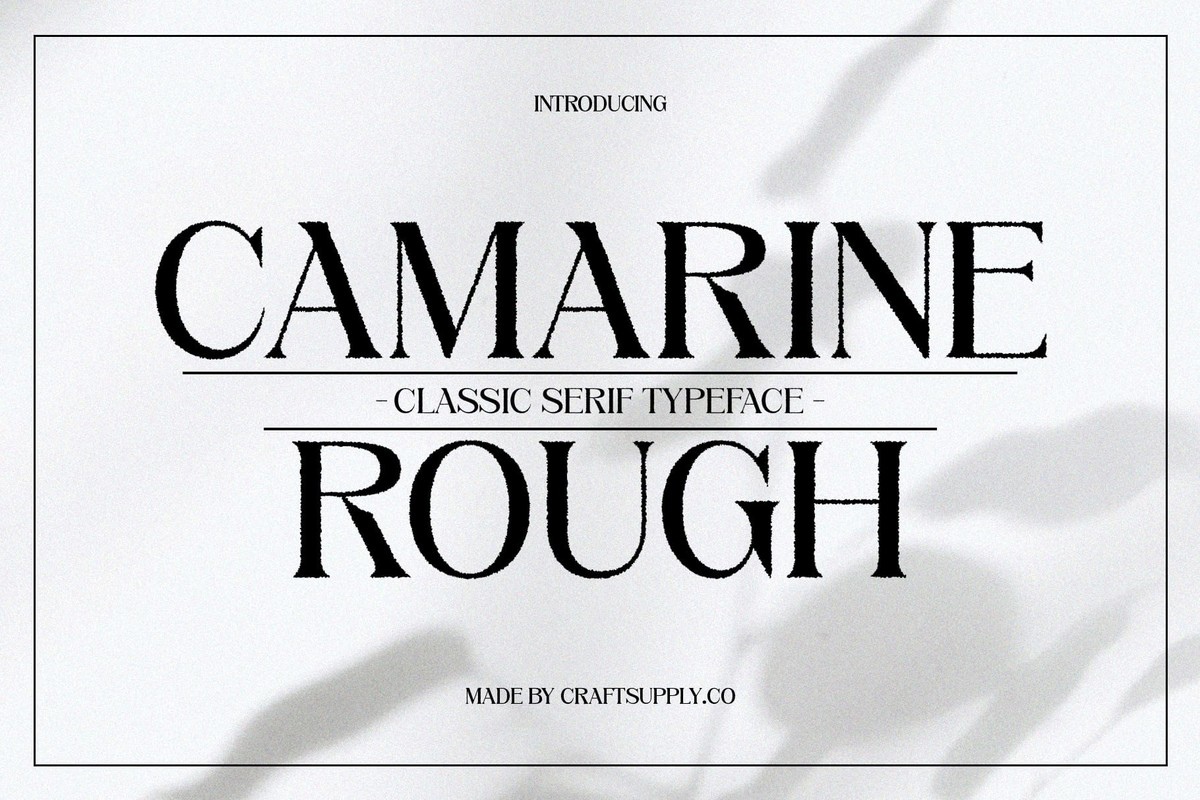 Пример шрифта Camarine Rough Regular