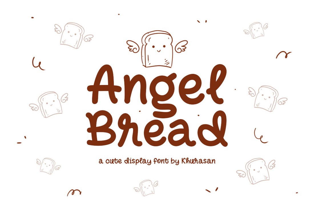 Пример шрифта Angel Bread Regular