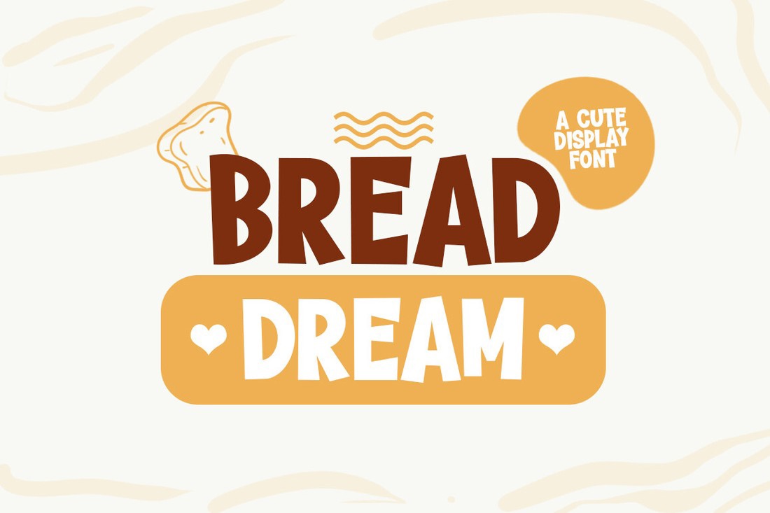 Пример шрифта Bread Dream Regular