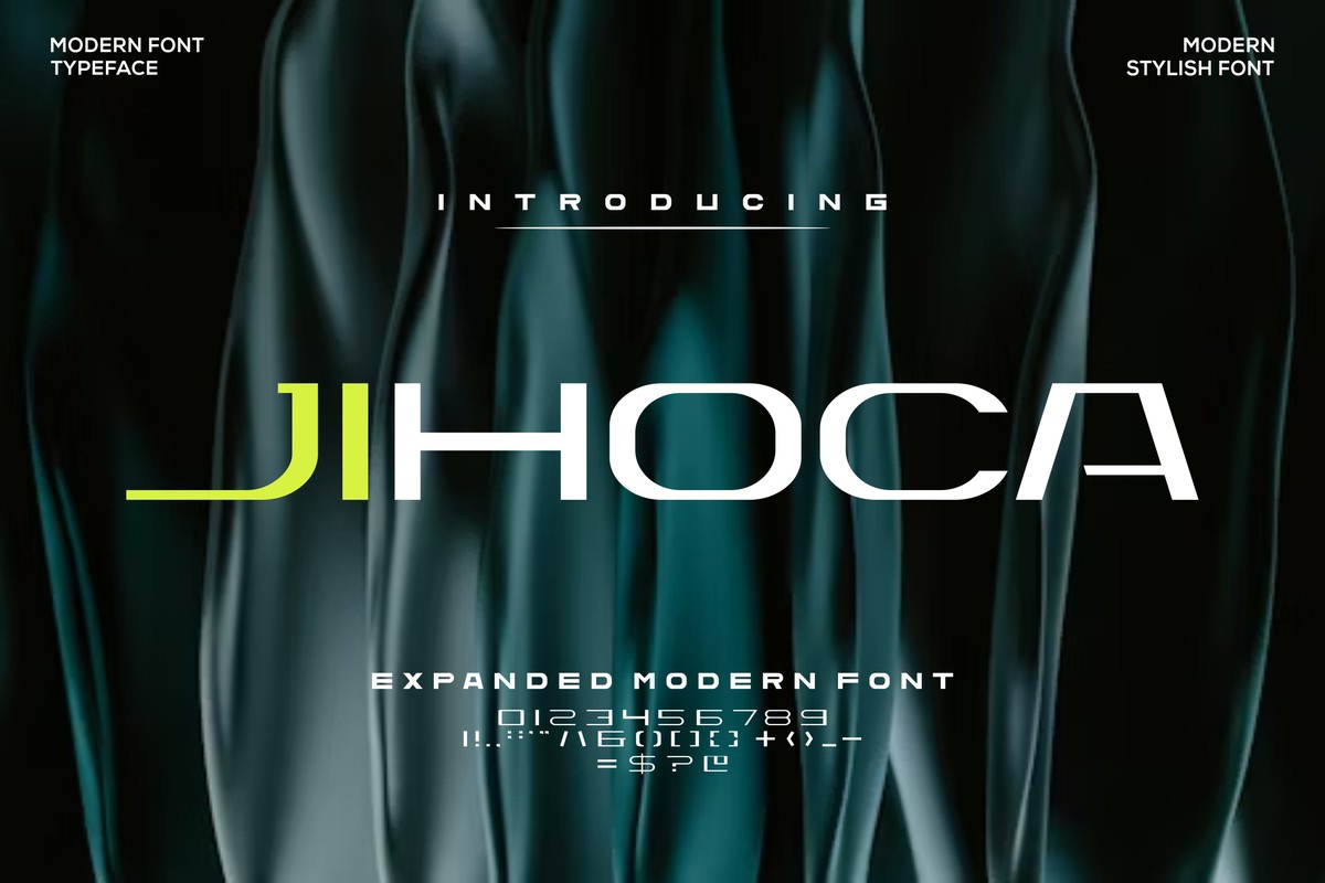 Пример шрифта Jihoca Regular