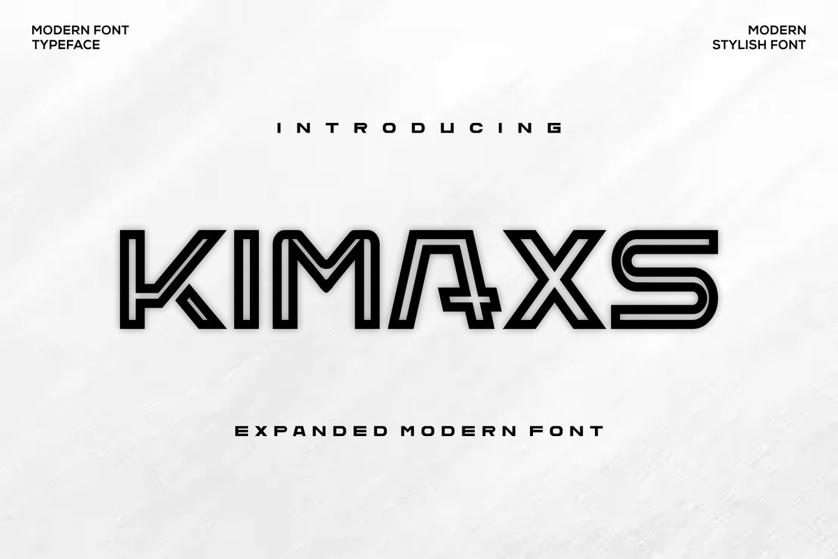 Пример шрифта Kimaxs Regular