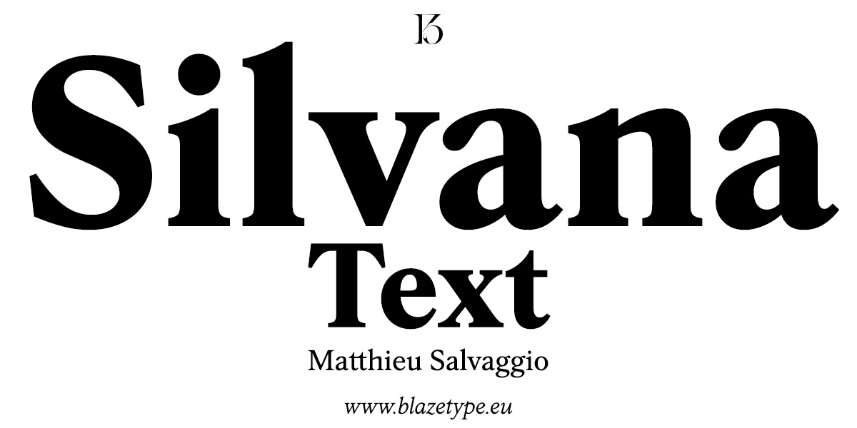Пример шрифта Silvana Text Light