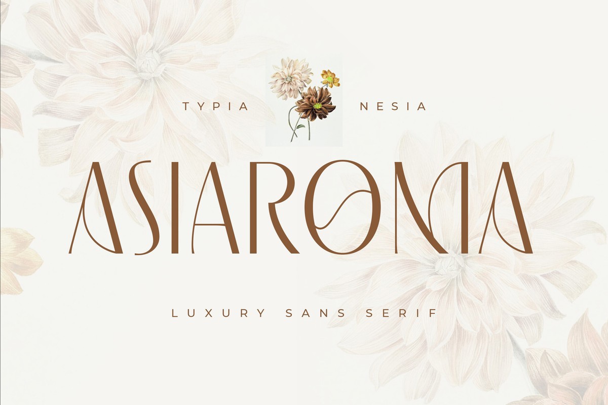 Пример шрифта Asiaroma Regular