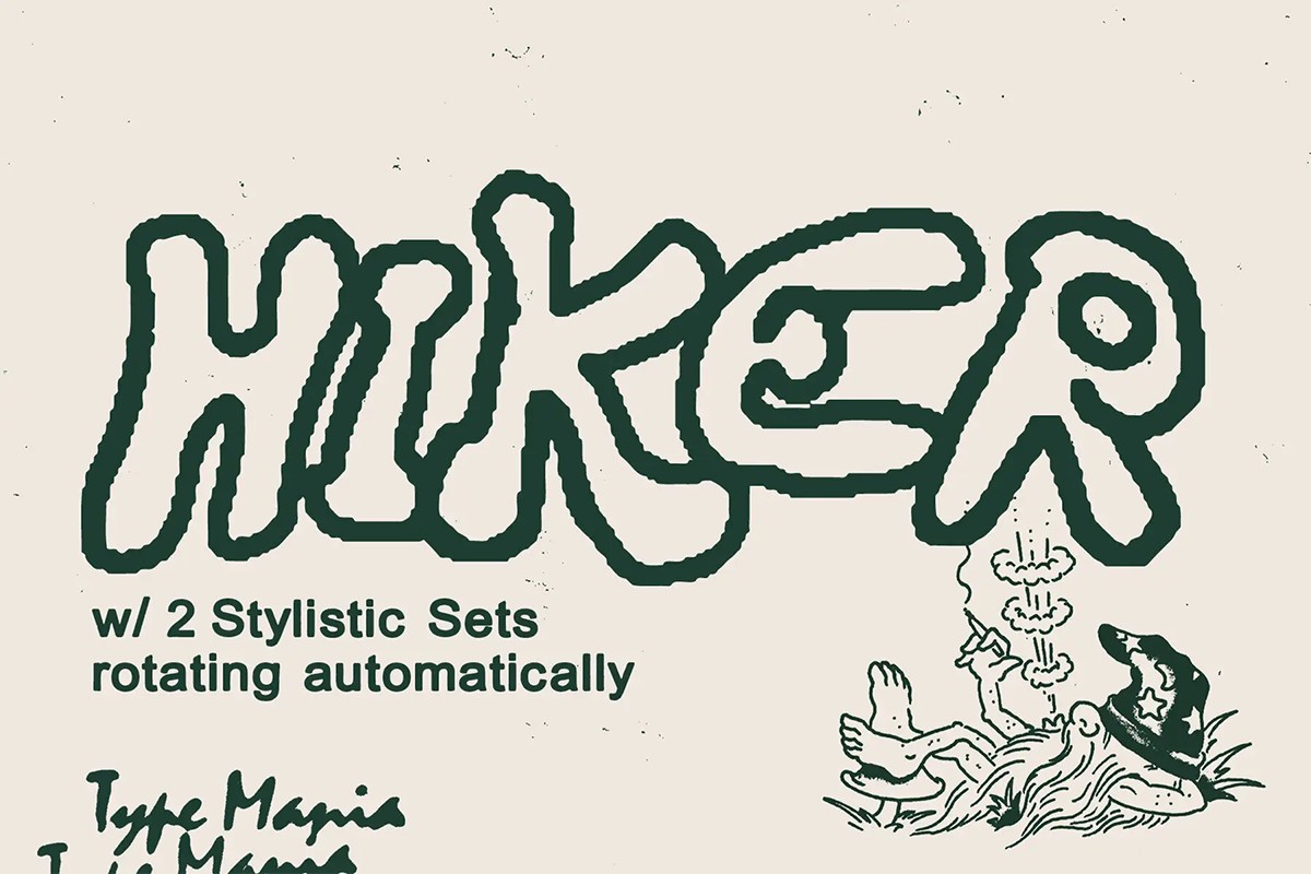 Пример шрифта Hiker TM Regular