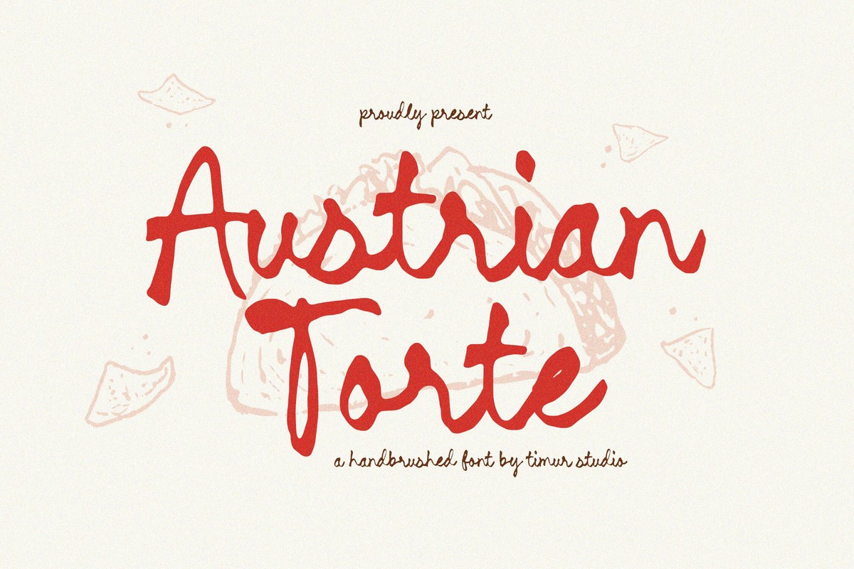 Пример шрифта Austrian Torte Regular