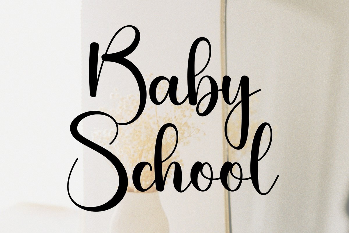 Пример шрифта Baby School Regular