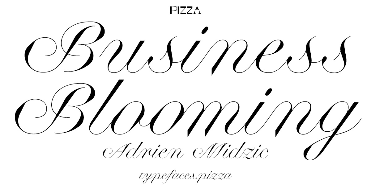 Пример шрифта Business Blooming Regular