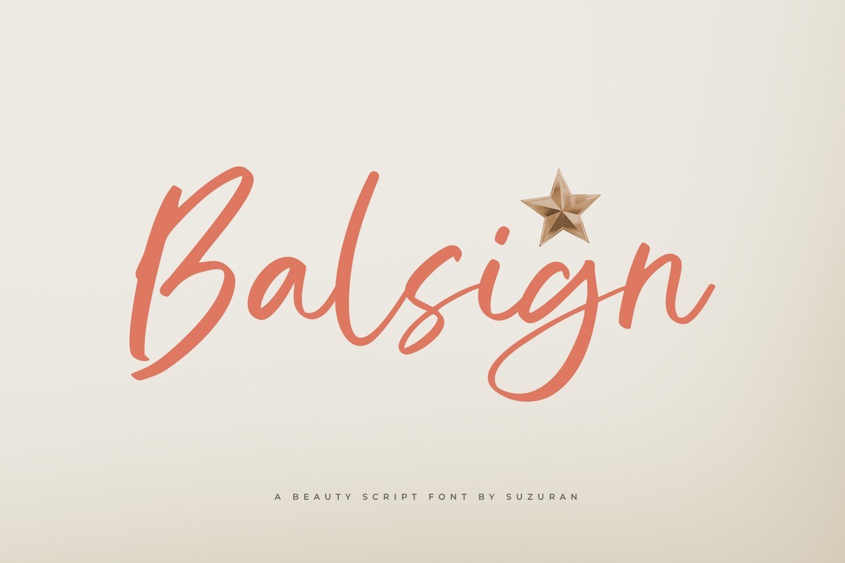 Пример шрифта Balsign Regular
