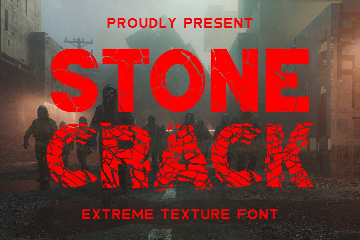 Пример шрифта Stone Crack Regular