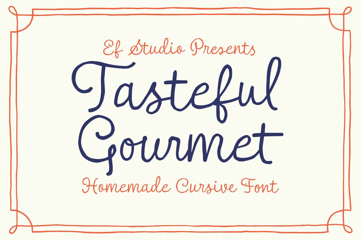 Пример шрифта Tasteful Gourmet Regular