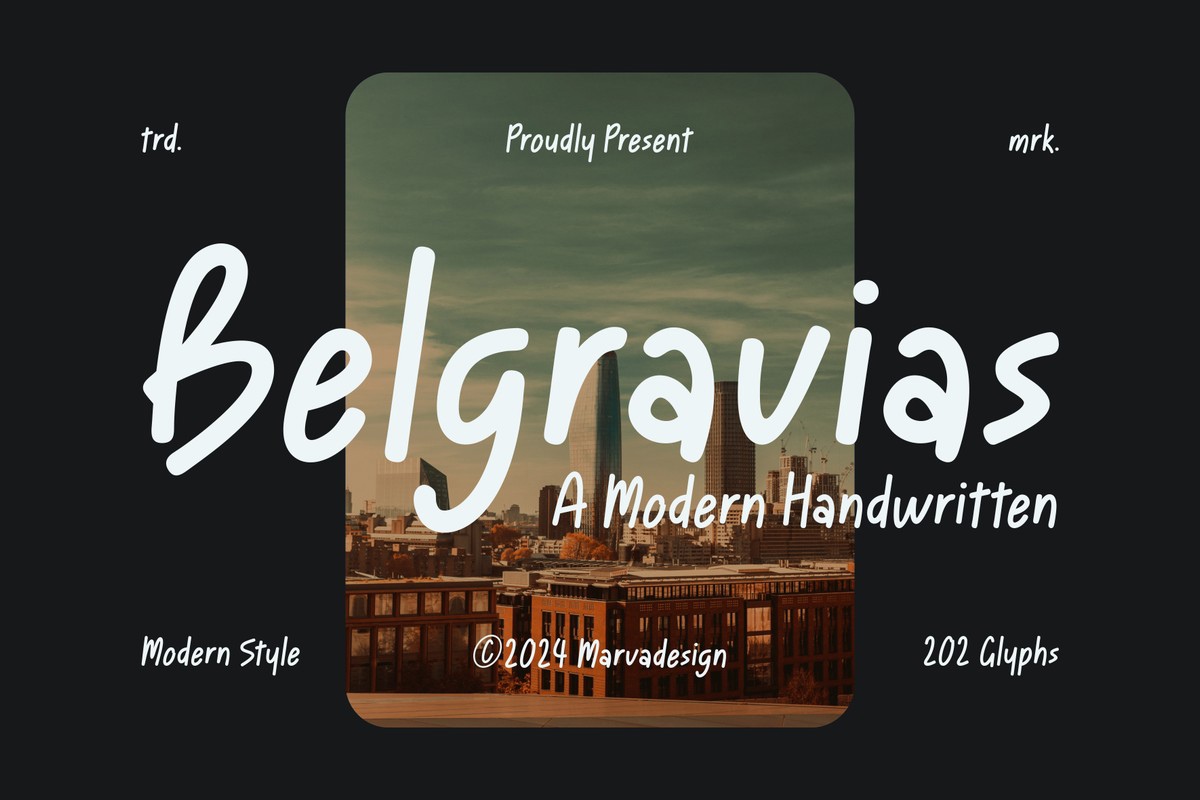 Пример шрифта Belgravias Regular