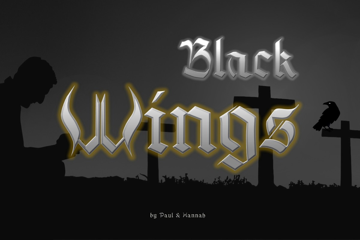 Пример шрифта Black Wings Regular