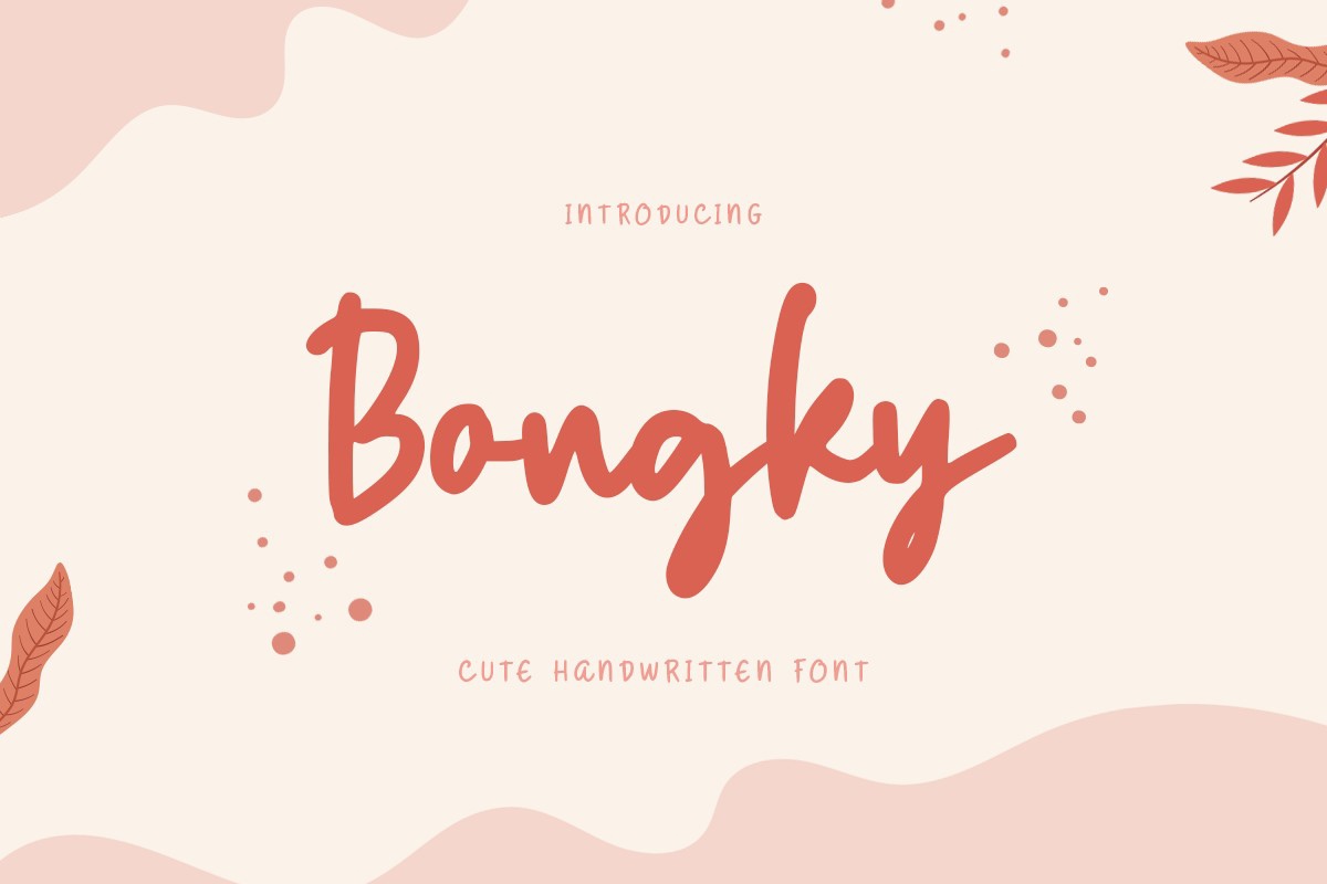 Пример шрифта Bongky Regular