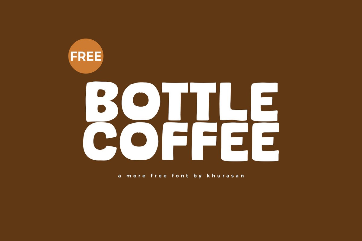 Пример шрифта Bottle Coffee Regular