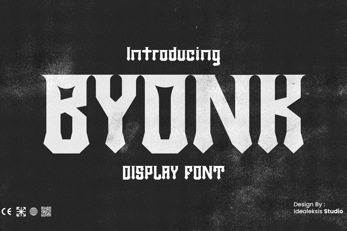 Пример шрифта Byonk Regular