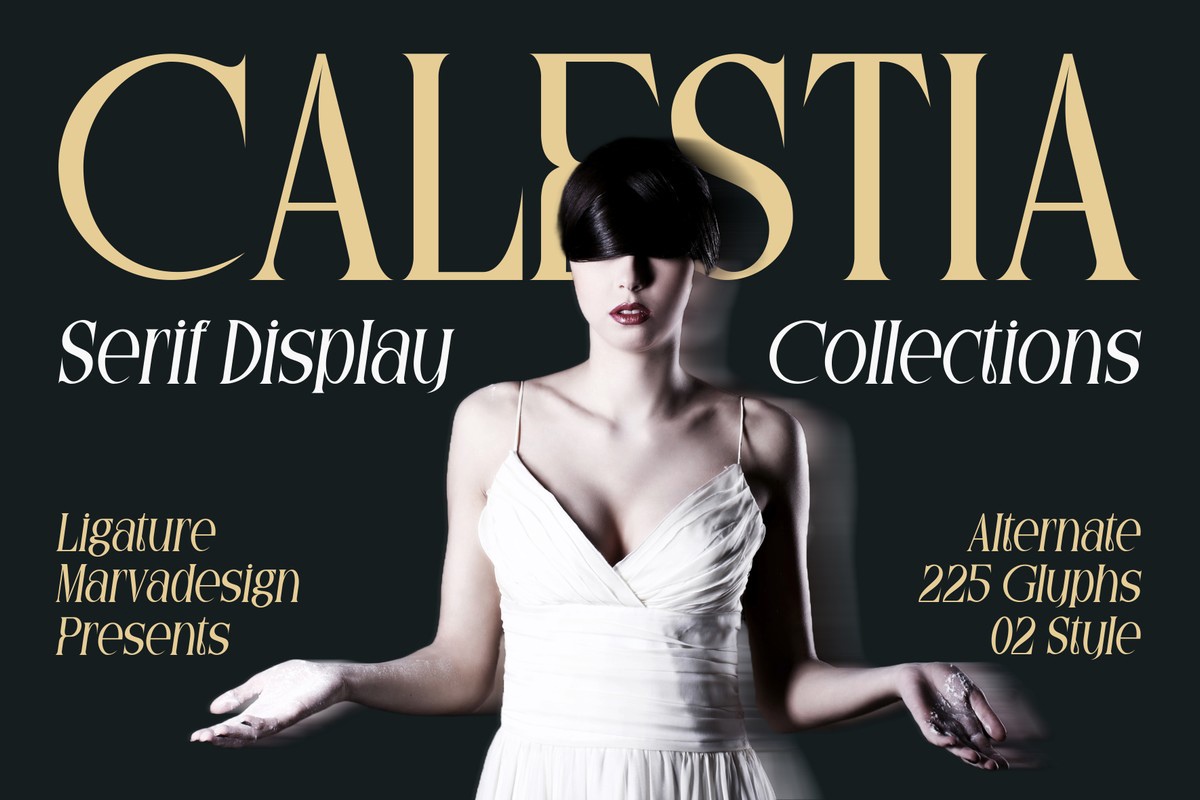 Пример шрифта Calestia Regular