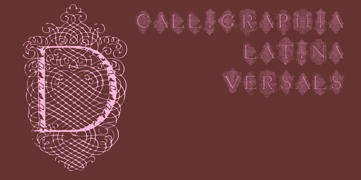 Пример шрифта Calligraphia Latina Versals Two Regular