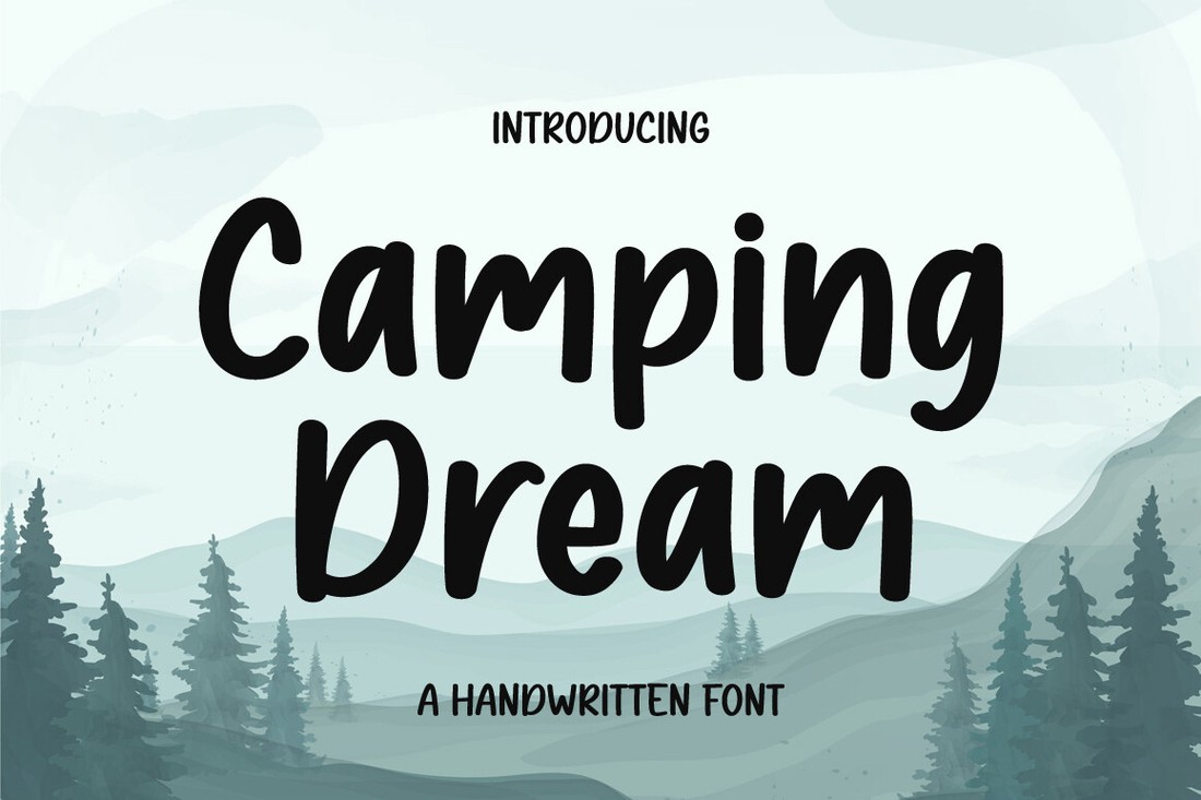 Пример шрифта Camping Dream Regular