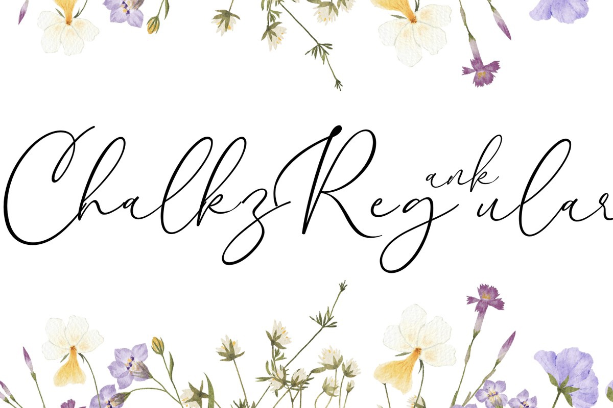 Пример шрифта Chalkz Ank Regular