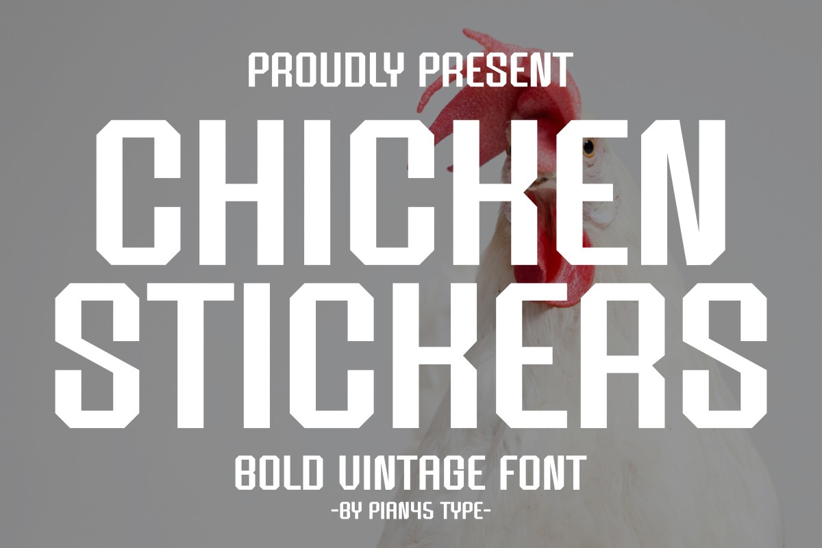 Пример шрифта Chicken Stickers Regular
