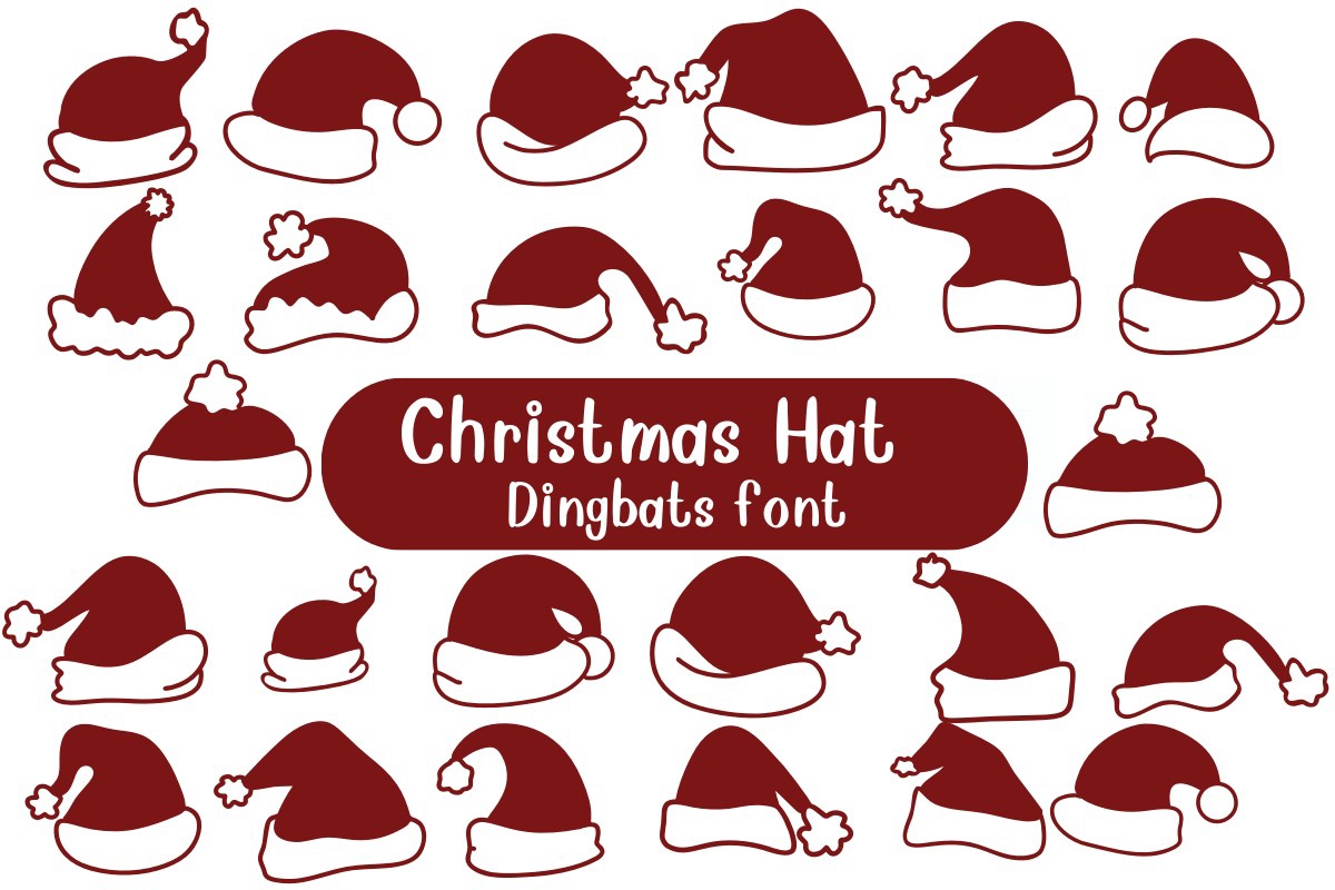 Пример шрифта Christmas Hat Regular
