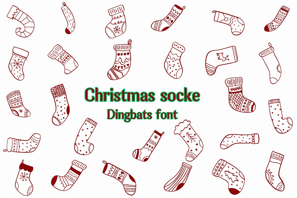 Пример шрифта Christmas Socks Regular