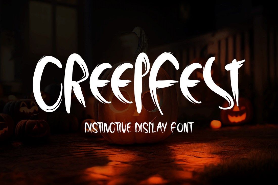 Пример шрифта Creepfest Regular