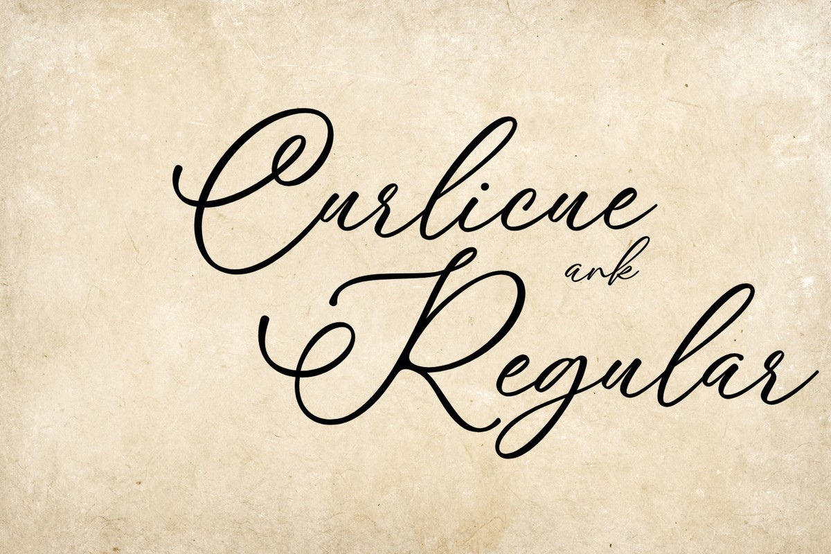 Пример шрифта Curlicue Ank Regular